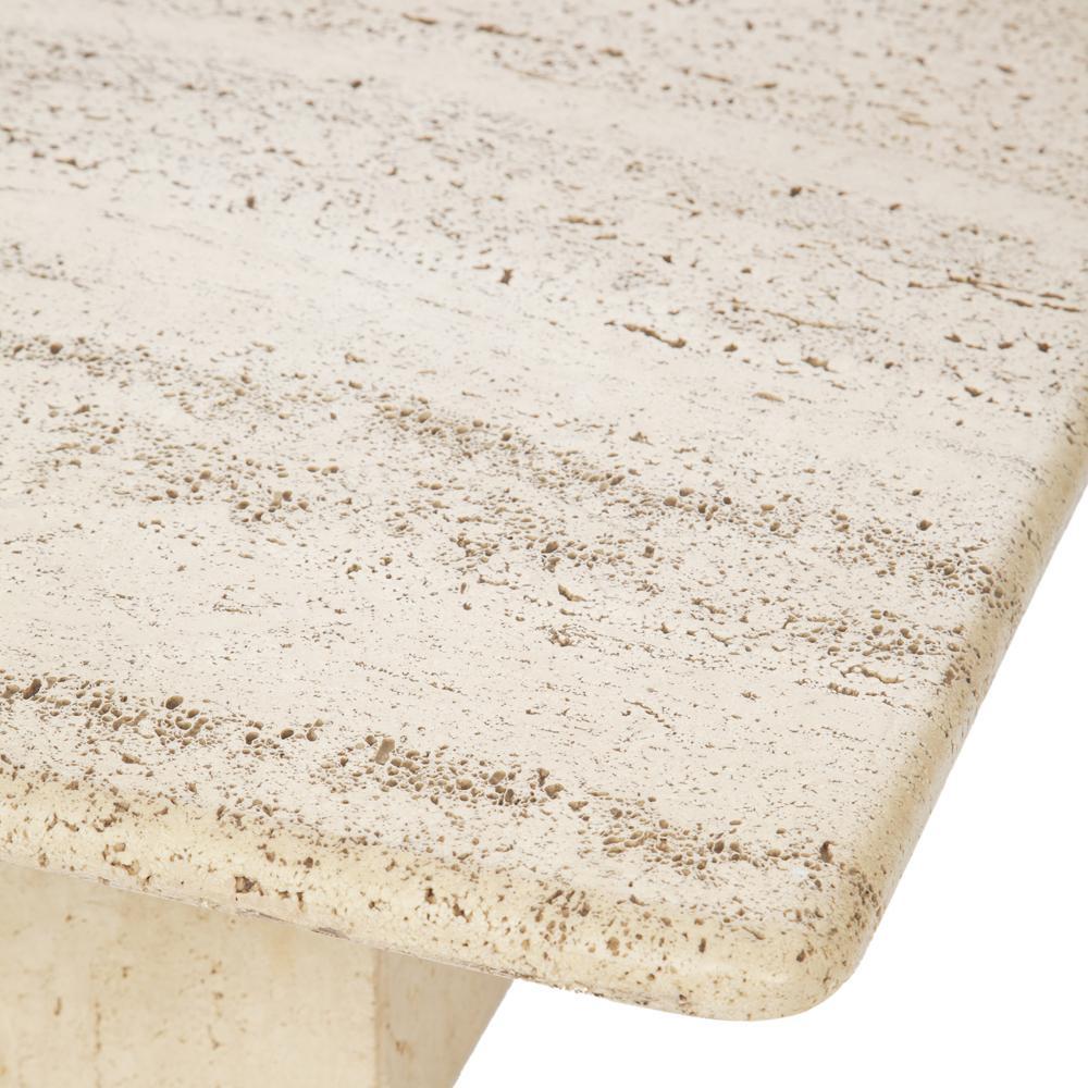 Travertine Square Low Side Table
