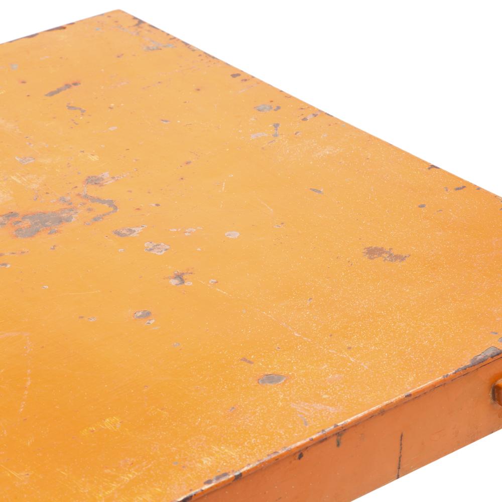 Orange Rustic Outdoor Side Table