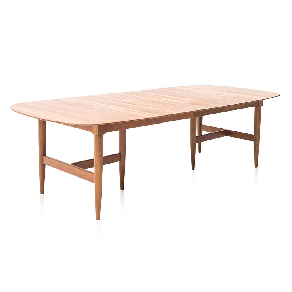 Wood Danish Modern Long Dining Table