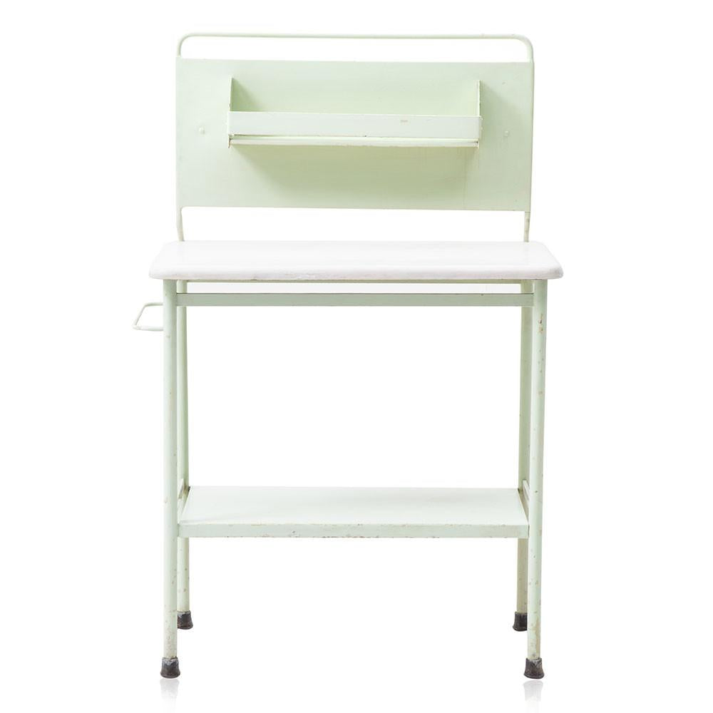 Green Mint & White Kitchen Counter Table