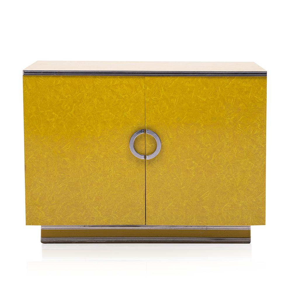 Yellow Formica Kitchen Cabinet