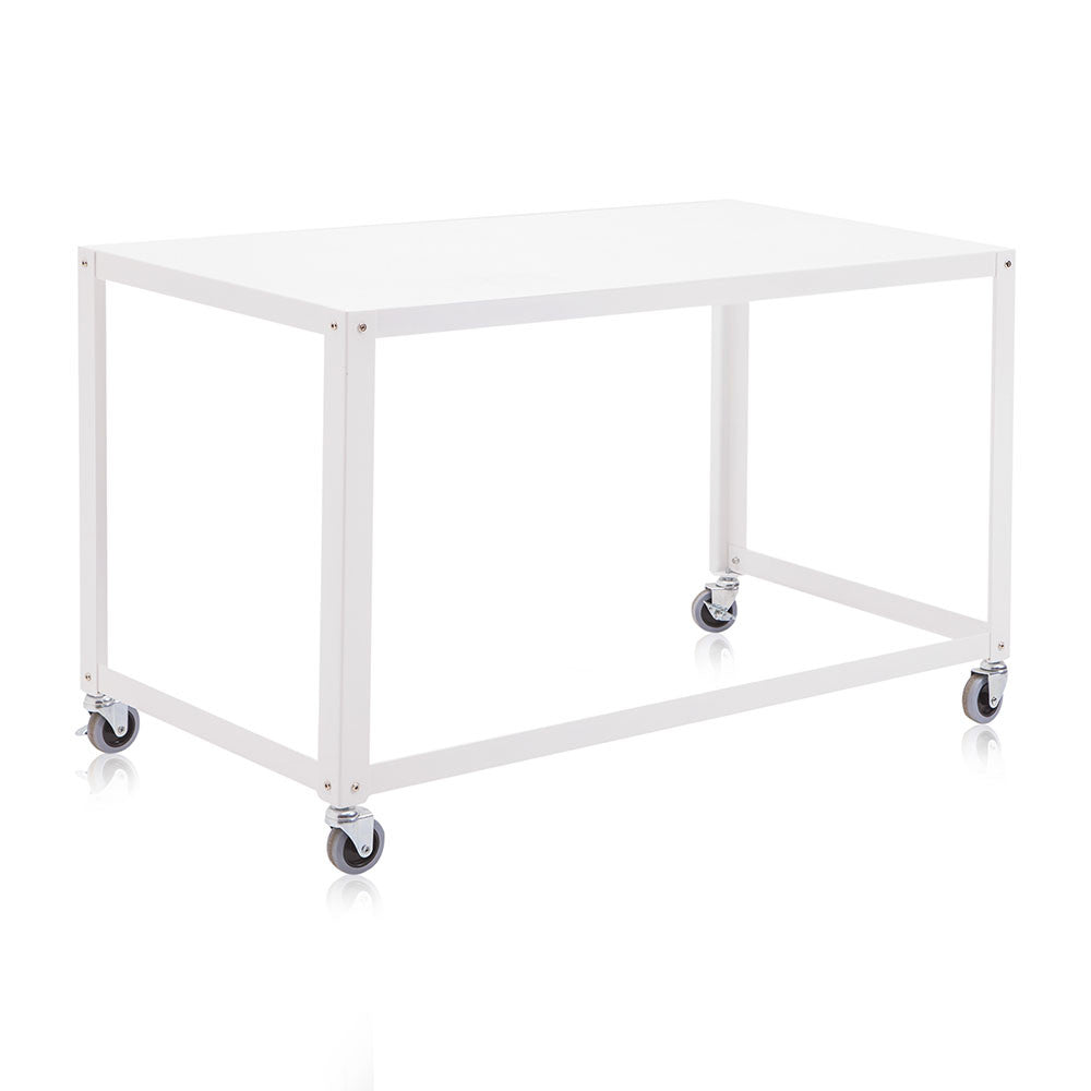 White Rolling Work Table