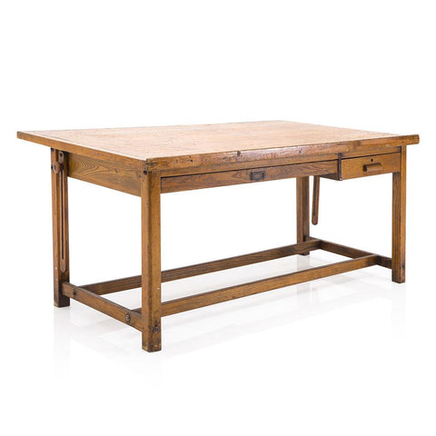 Wood Huge Rustic Drafting Table