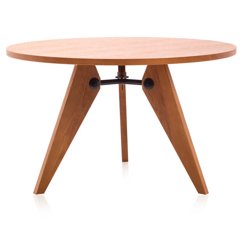 Prouve Medium Wood - Small Round Dining Table