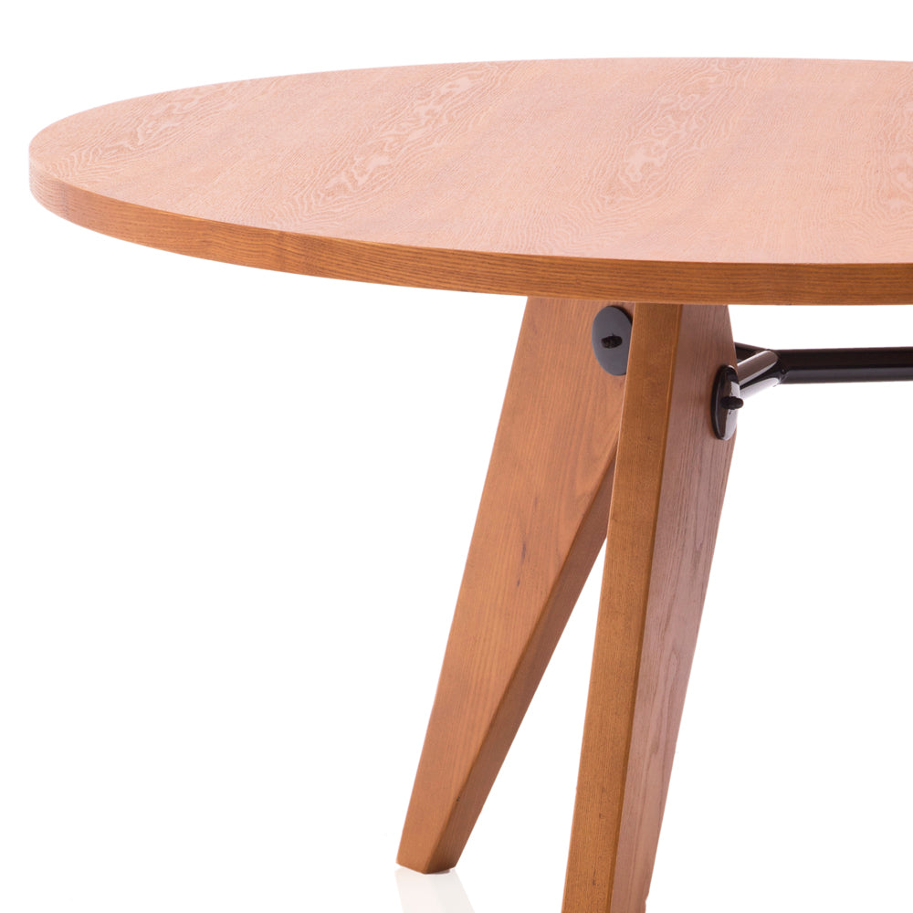 Prouve Medium Wood - Small Round Dining Table