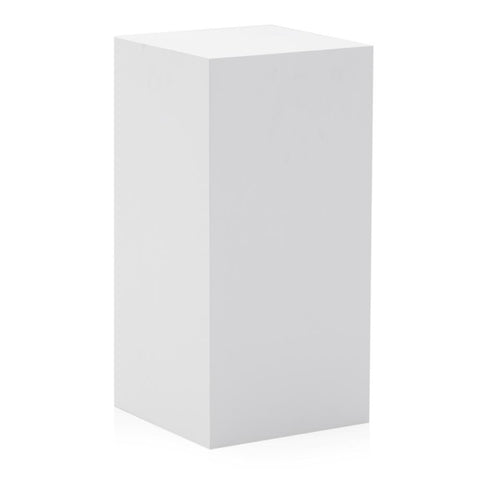 Short 2' Tall White Rectangle Pedestal