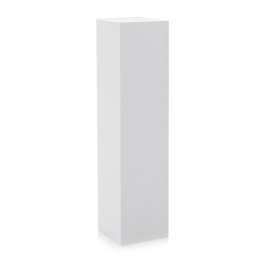 White Tall Rectangular Pedestal