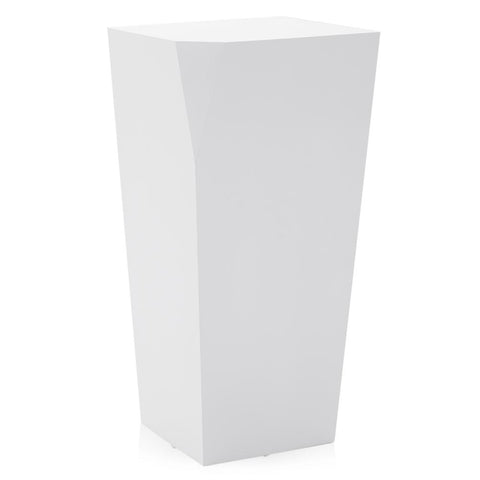 Large White Tapered Rectangle Pedestal