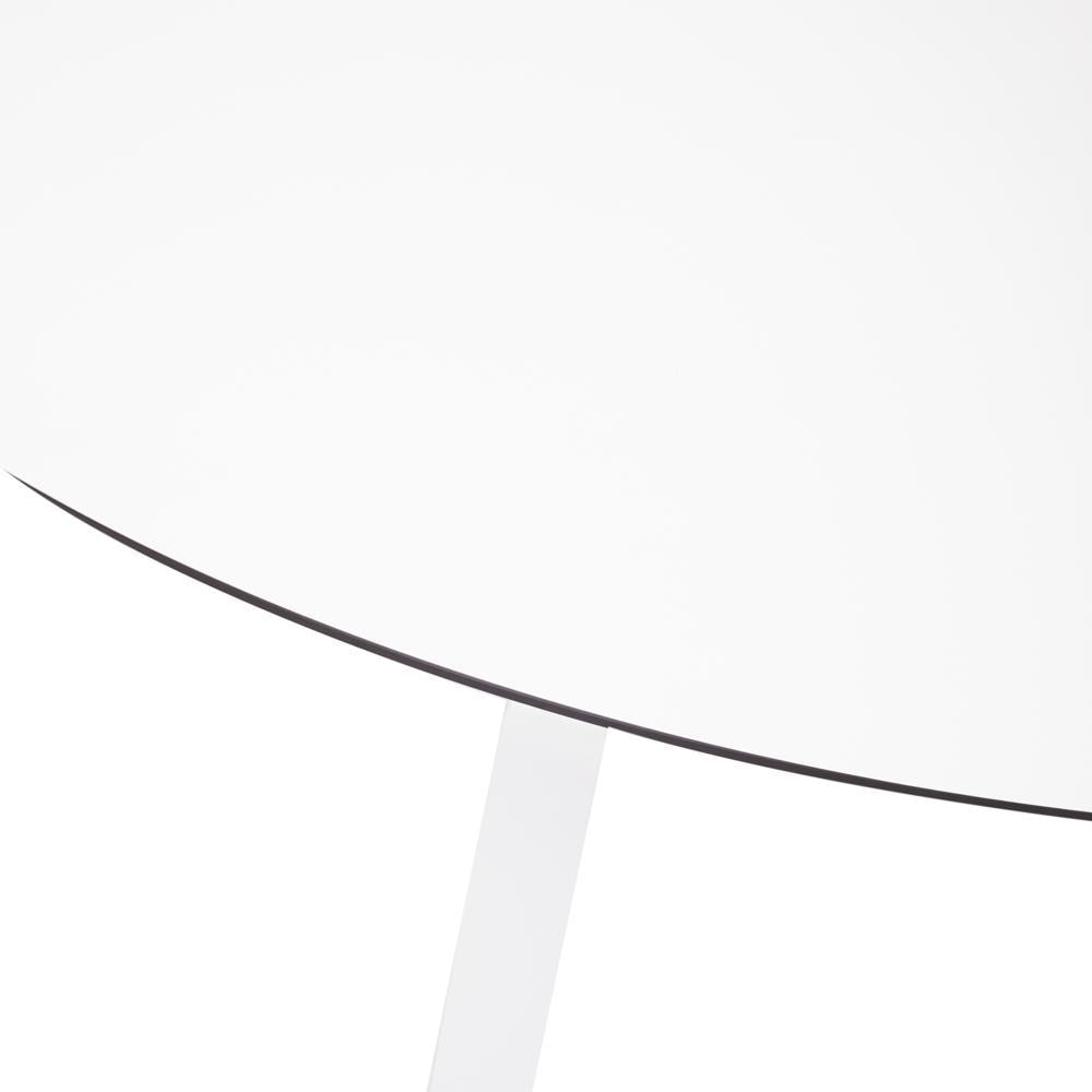 Work Table Rounded Large Modern Round White Work Table - Gil & Roy Props