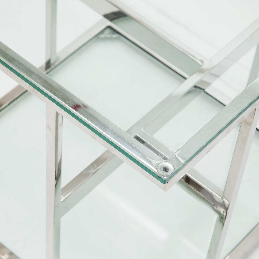 Glass & Chrome Side Table