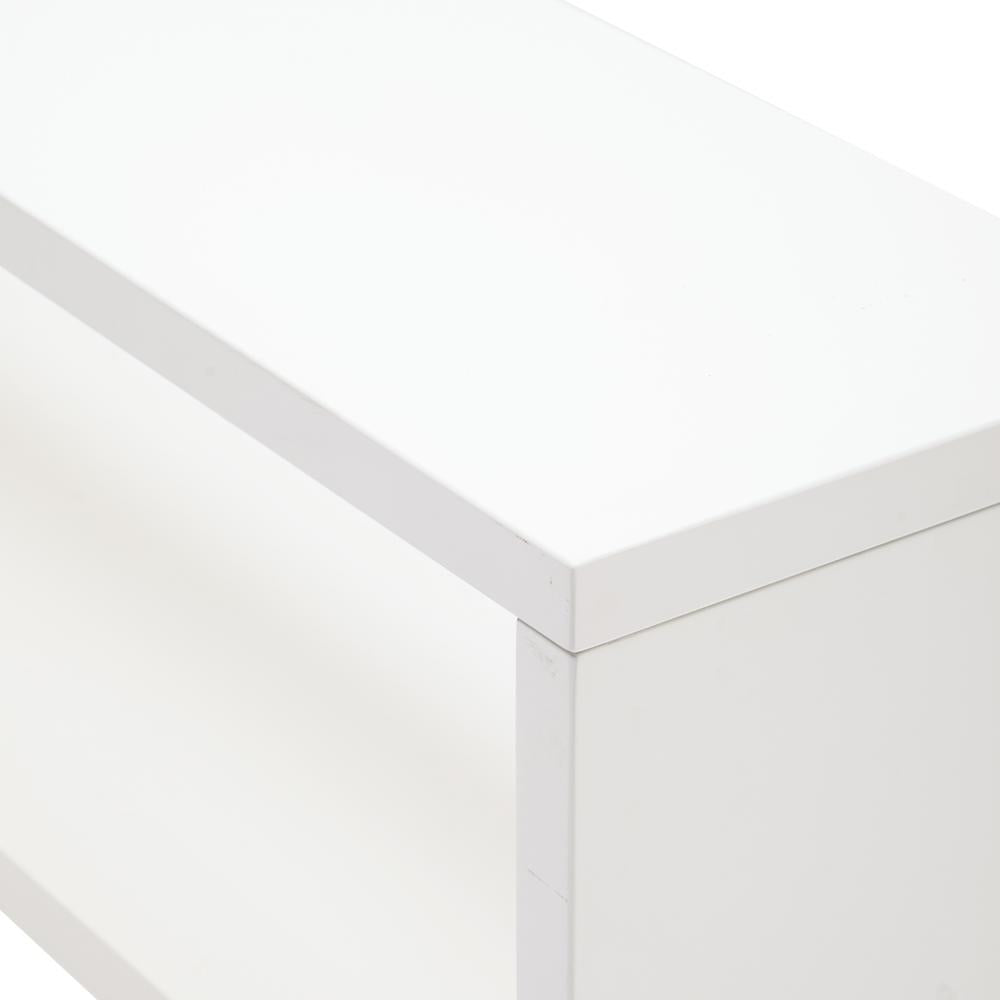 Modern Open White Zig Zag Console Shelf
