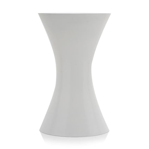 White Hourglass Pedestal