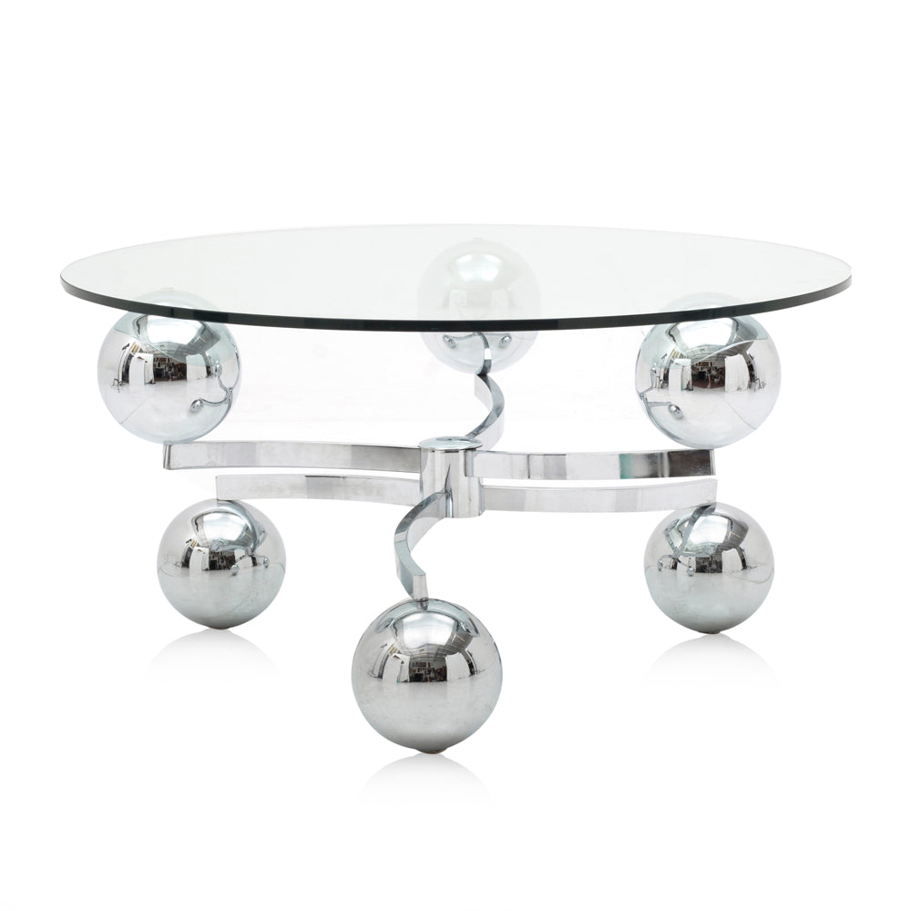 Glass & Chrome French Ball Table