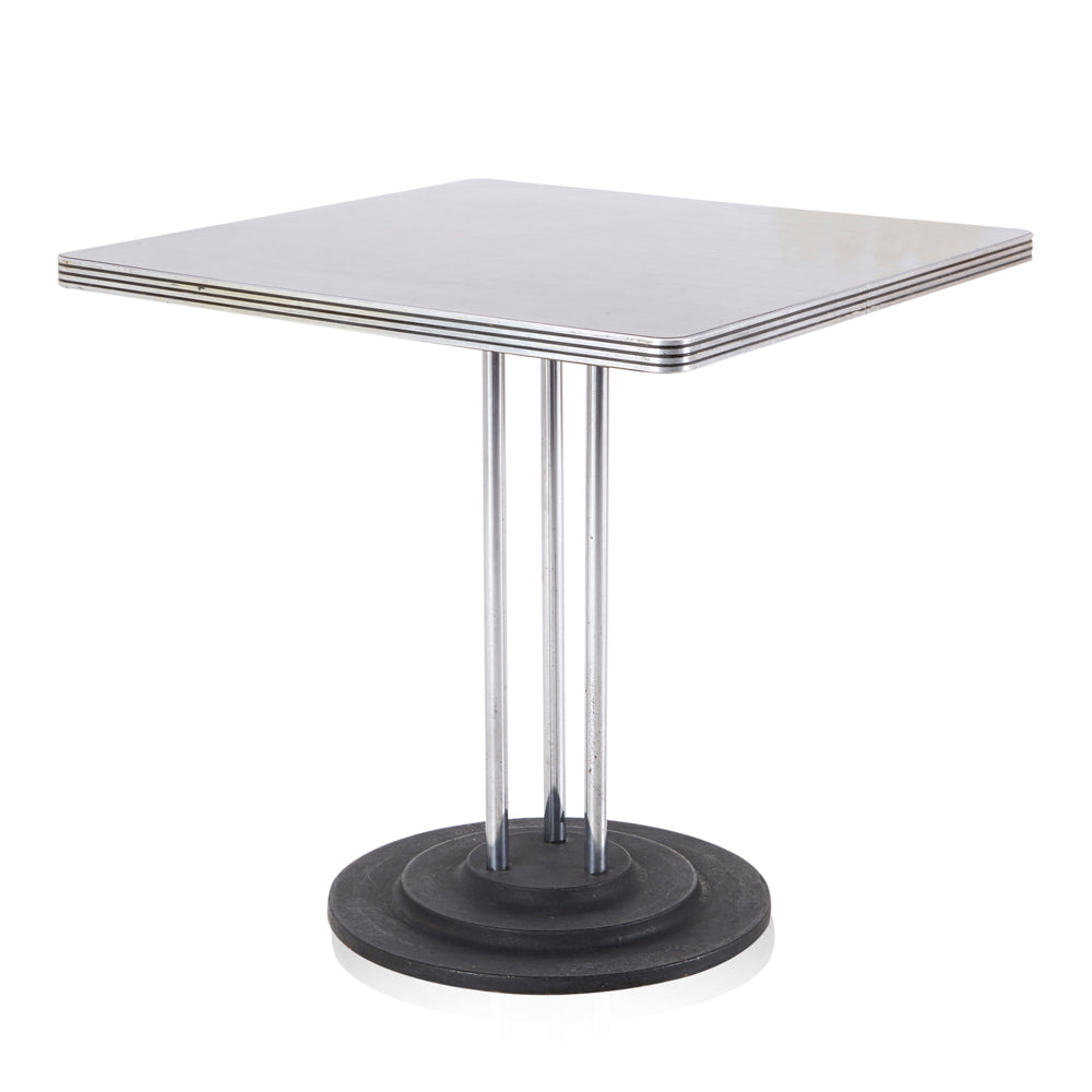 Square Grey + Silver Deco Kitchen Table