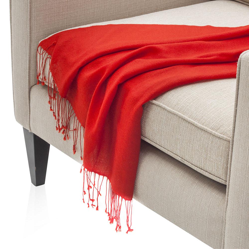 Bright Red Throw