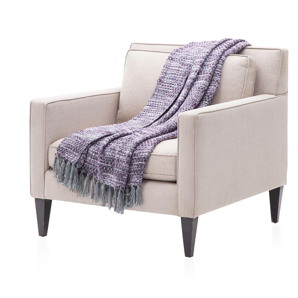 Purple and Grey Woven Throw