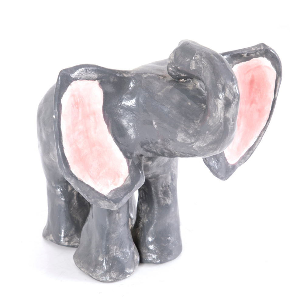 Grey Ceramic Painted Elephant