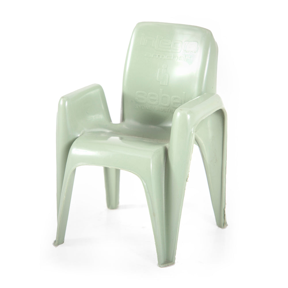 Green Sage Miniature Dollhouse Plastic Chairs