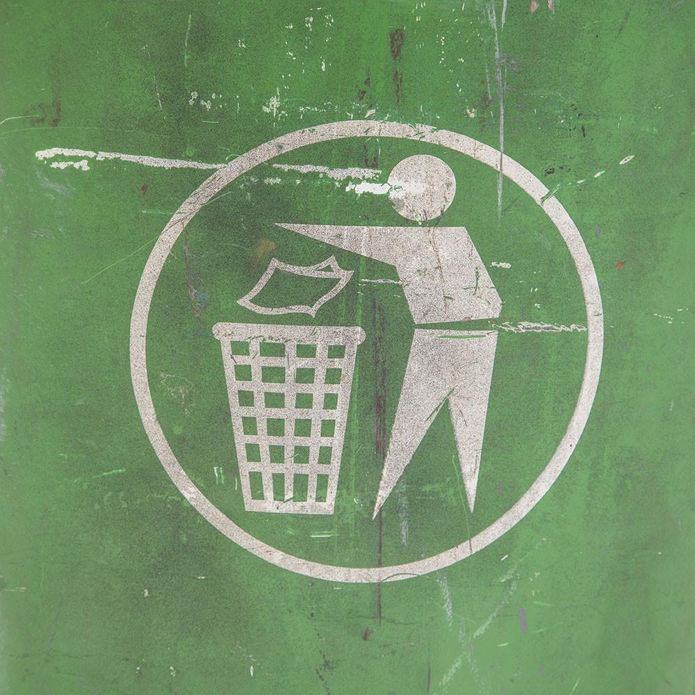 Green Public Green Trashcan