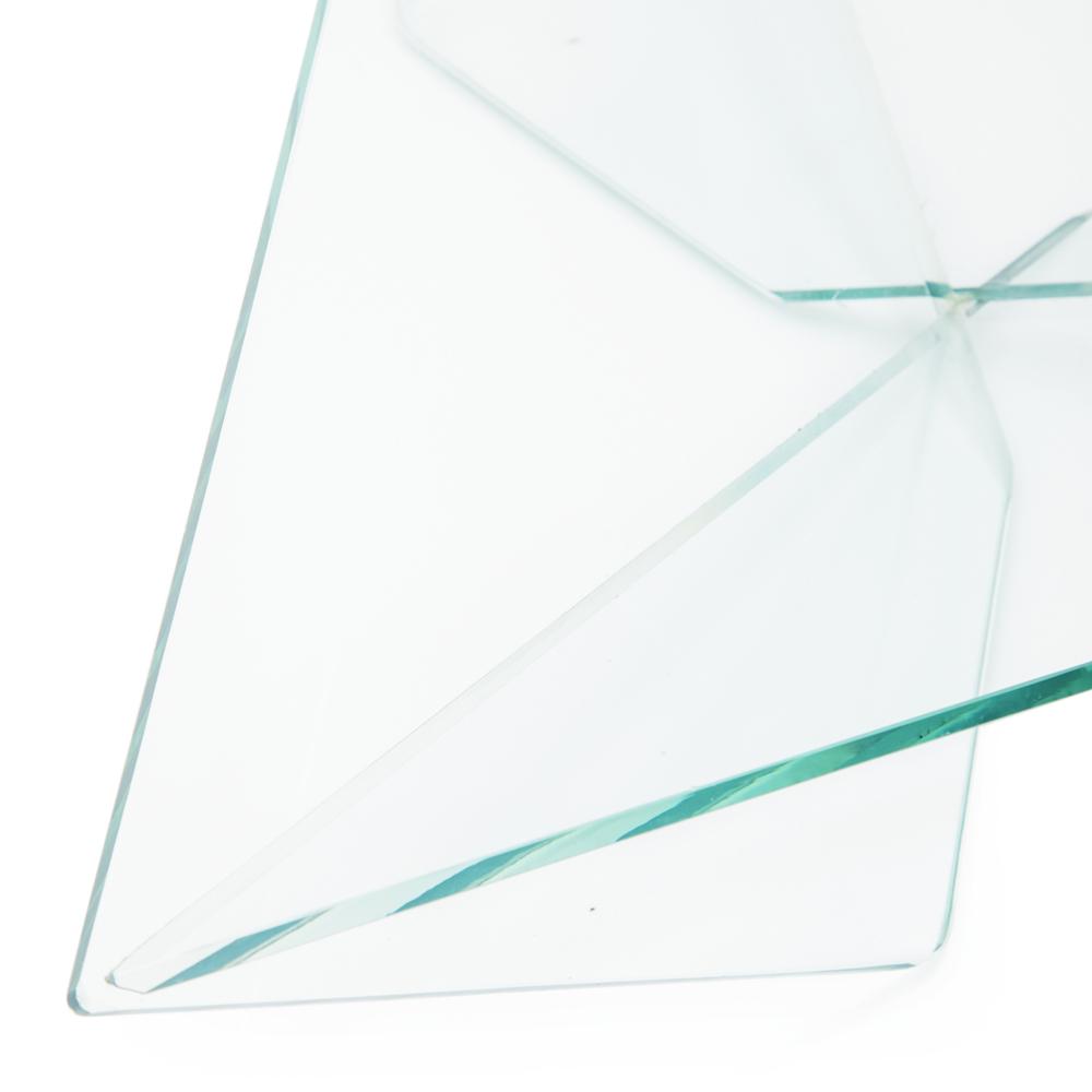 Frosted Intersecting Panels Glass Vase