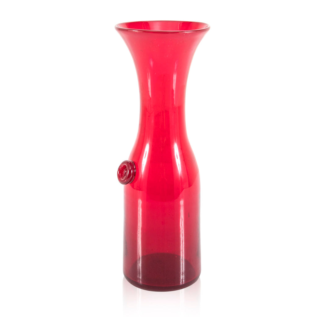Red Carafe Glass Vase
