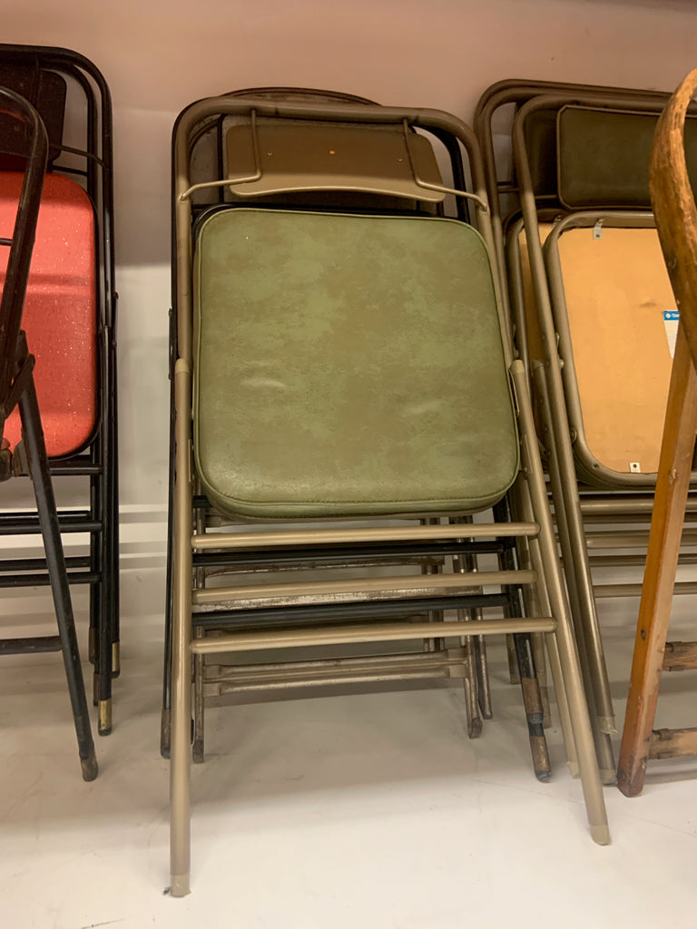 Folding Green Card Table Chair