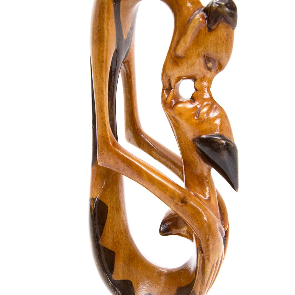 Wood Loop Kissing Sculpture