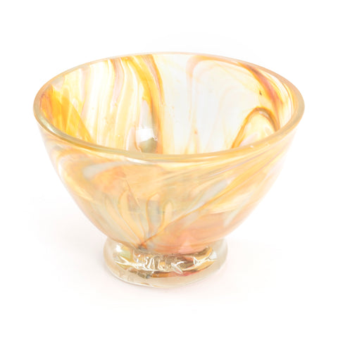 Tan Marbled Glass Bowl (A+D)