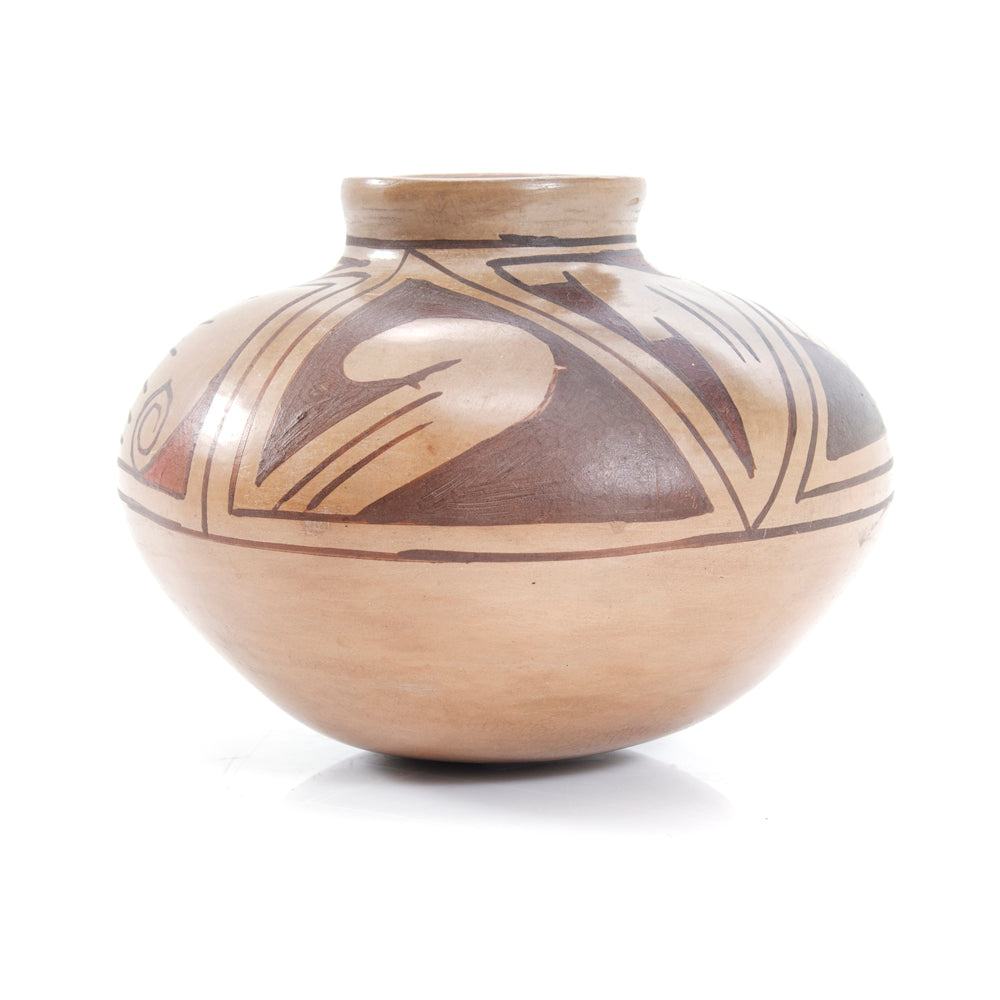 Tan Ceramic Indigenous Pot (A+D)
