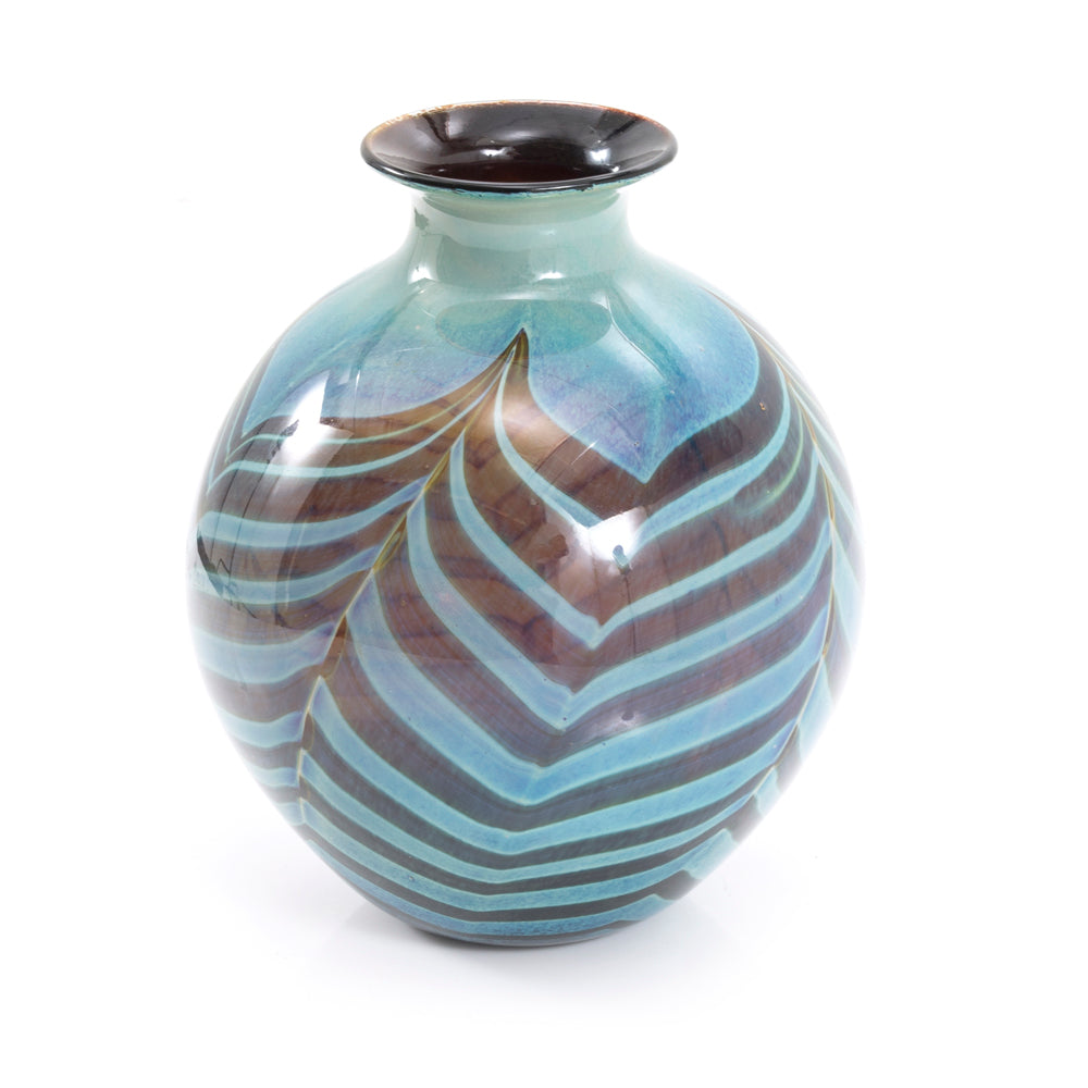 Turquoise Round Body Ceramic Vase (A+D)