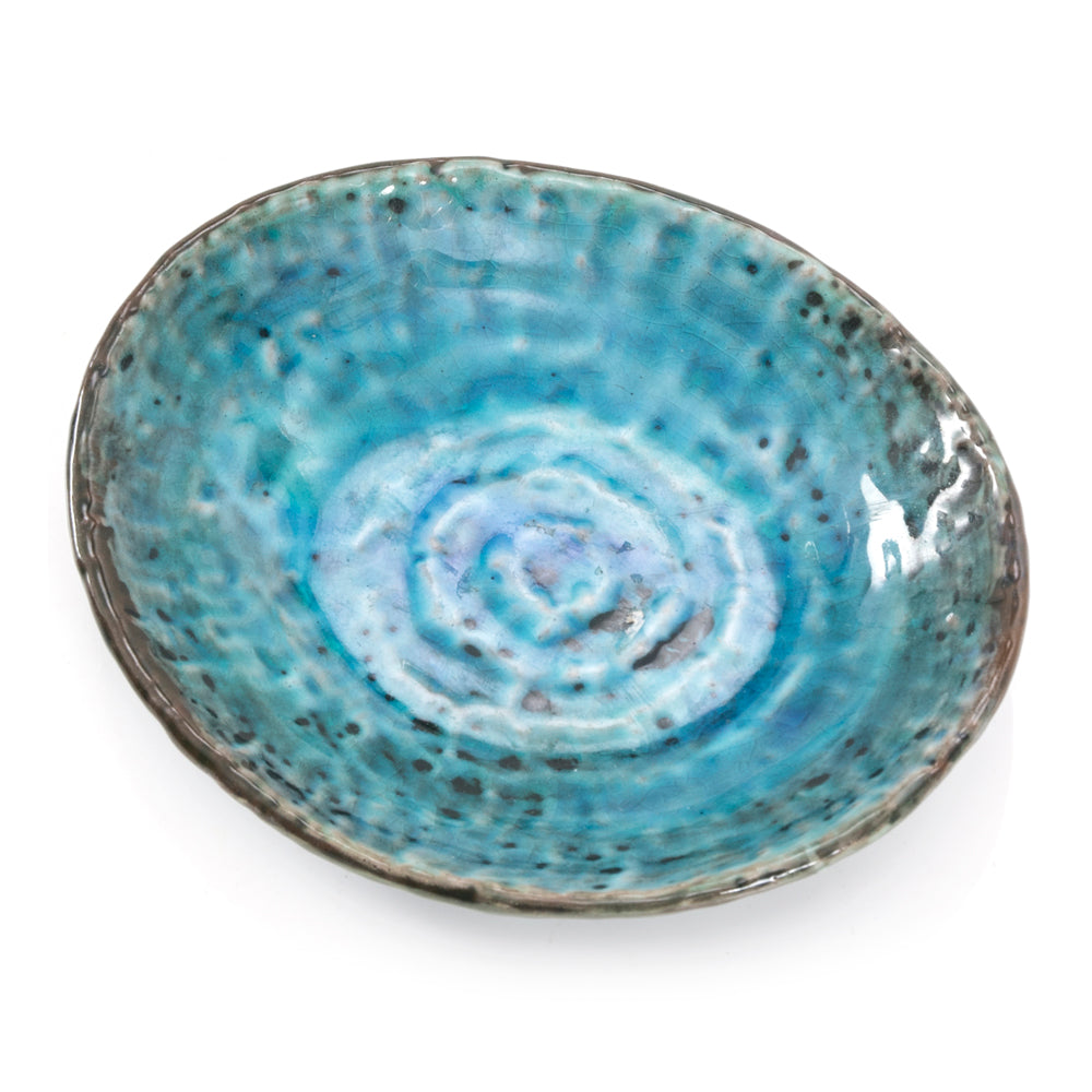 Turquoise Ceramic Plate (A+D)