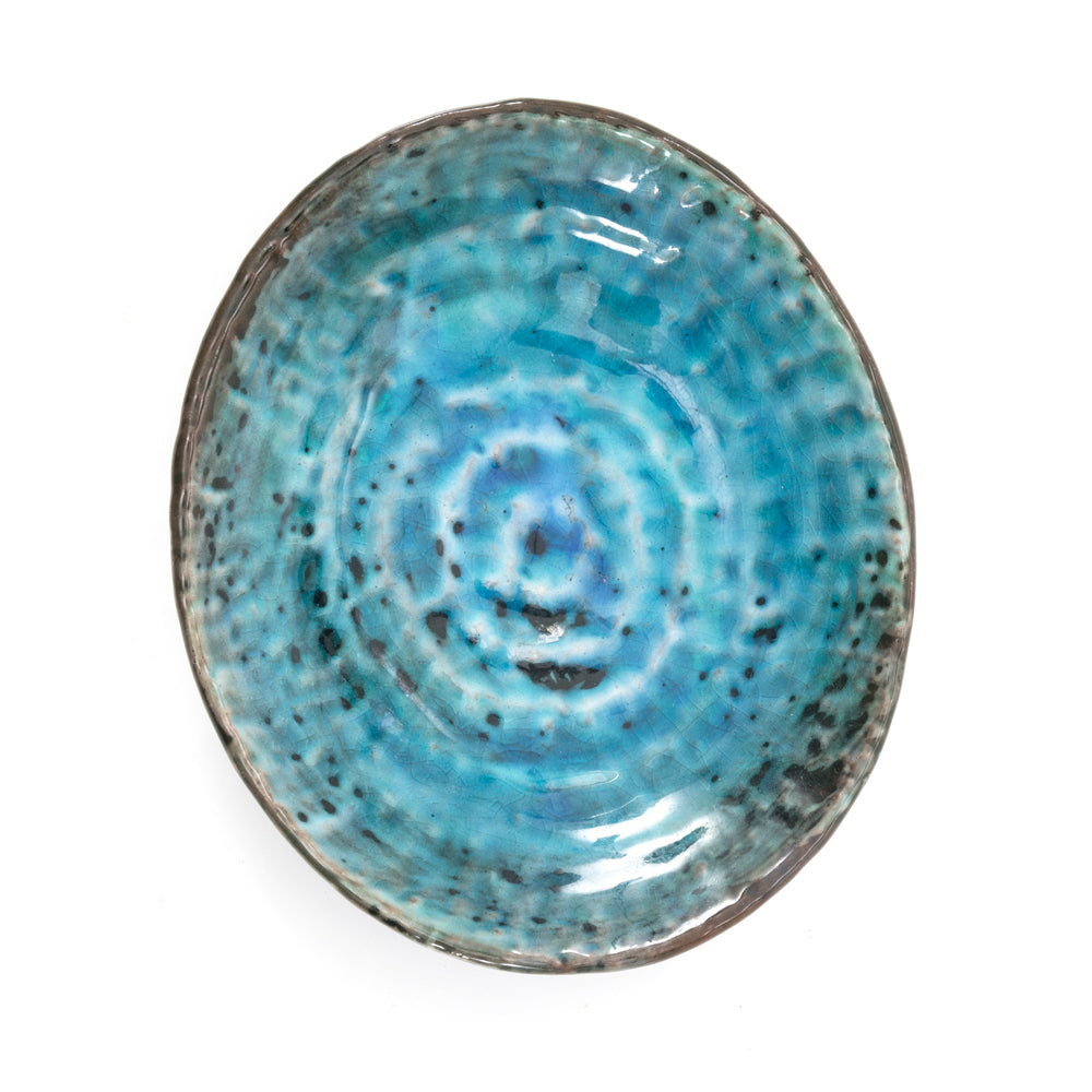 Turquoise Ceramic Plate (A+D)