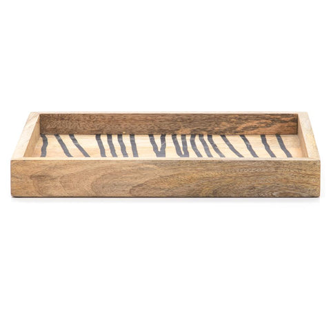 Wood Light Tray with Zebra Stripe (A+D)
