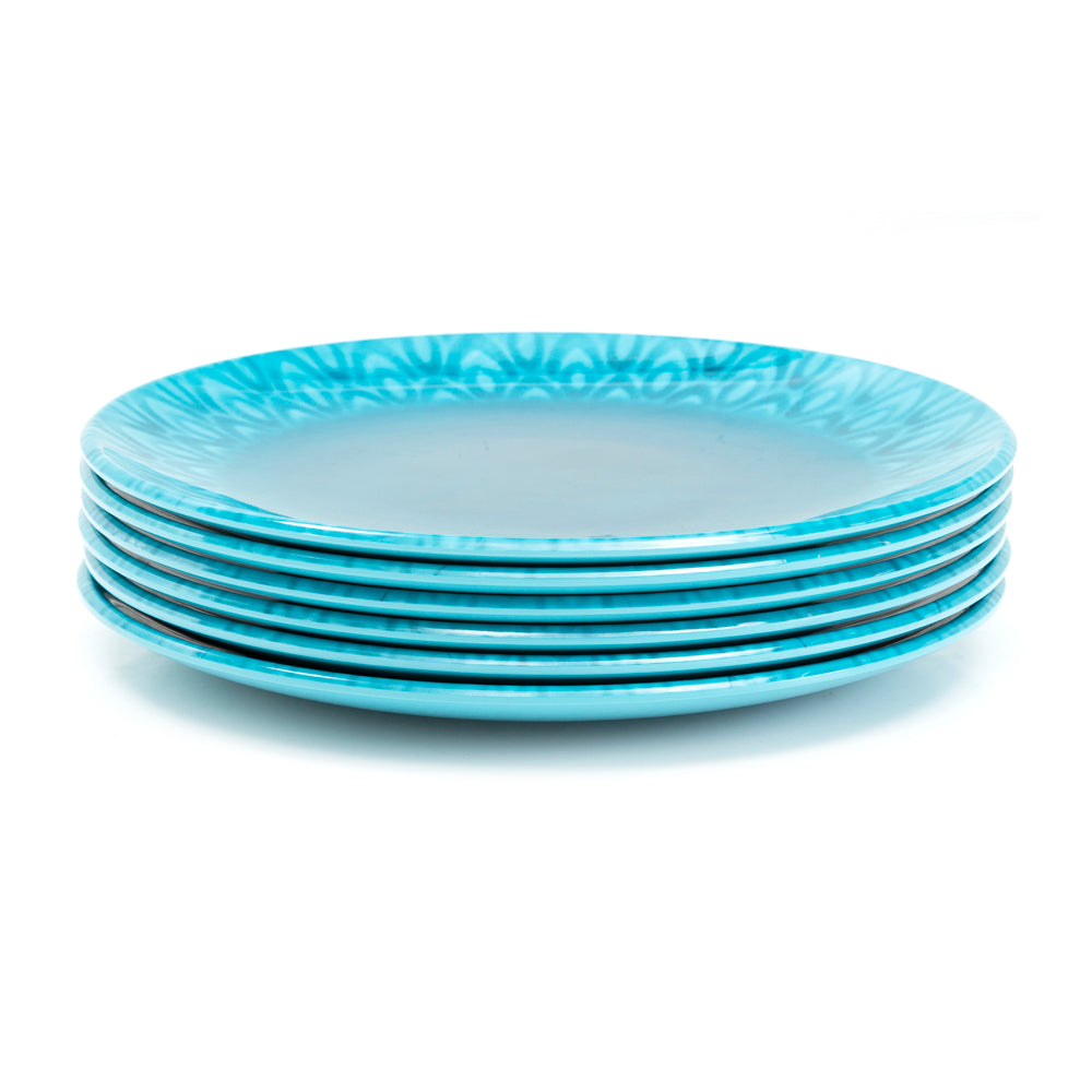 Blue Large Peacock Dinner Plates