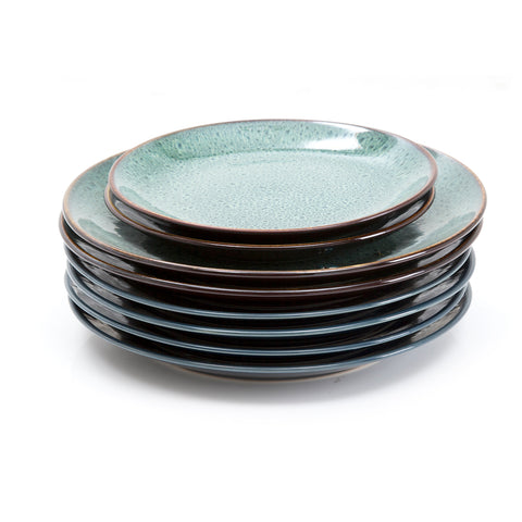 Green Speckled Ceramic Plates