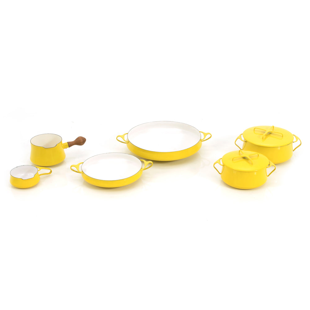 Yellow Danish Pots and Pans - Set of 6