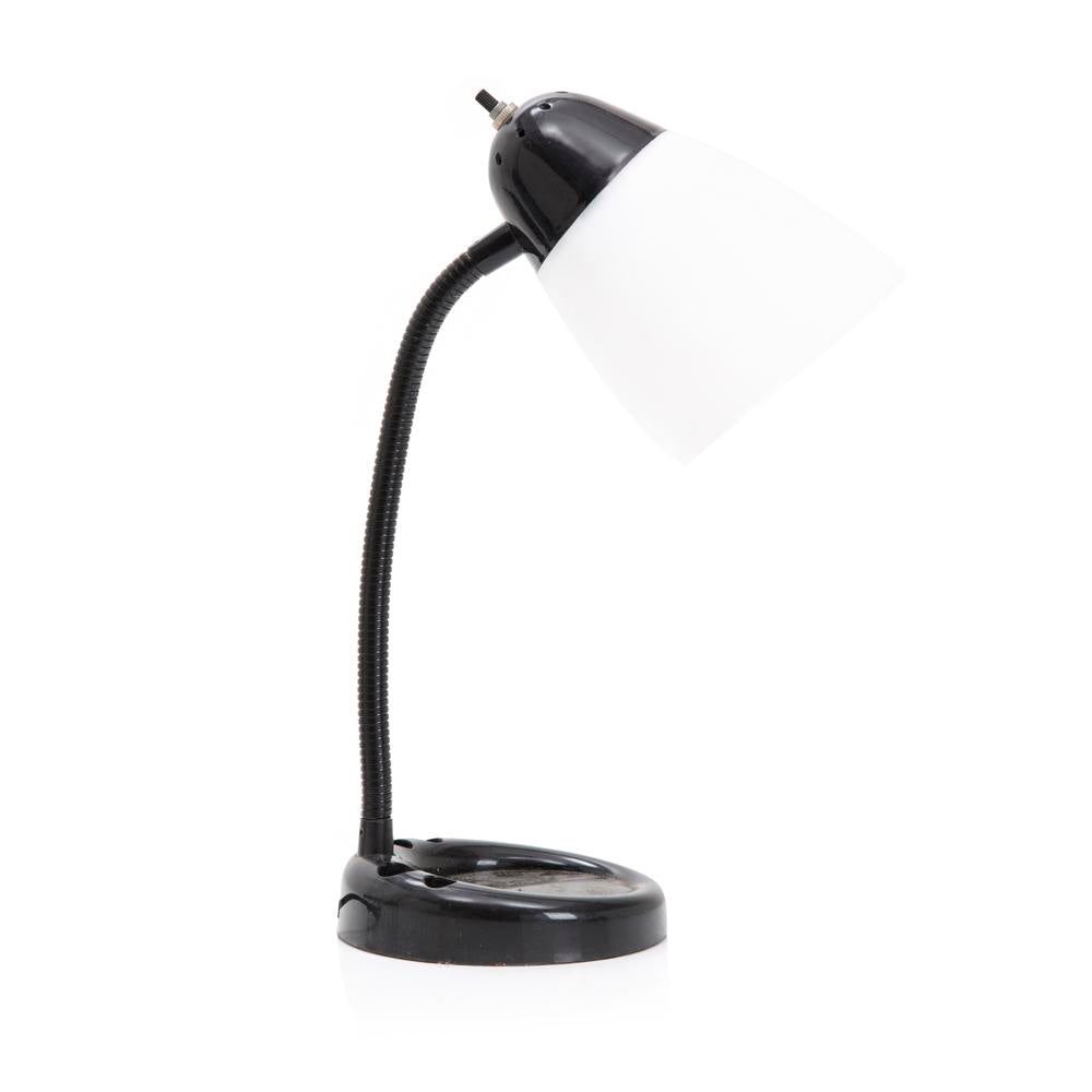 Black & White Plastic Desk Lamp