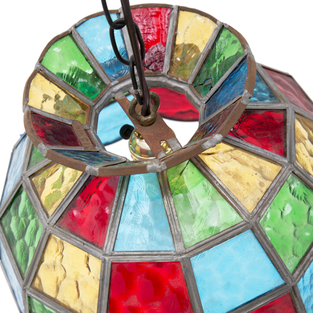 Colorful Stained Glass Hanging Pendant Lamp