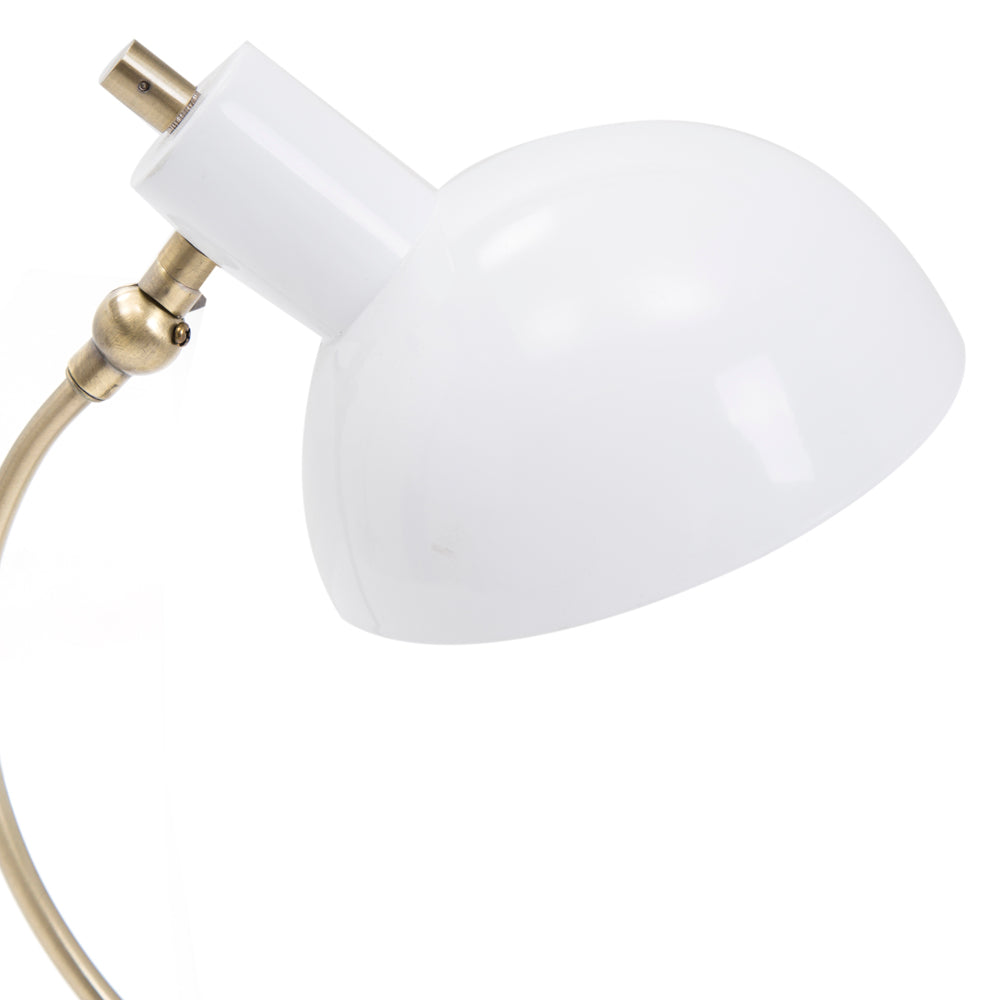 Gold and White Desk Lamp