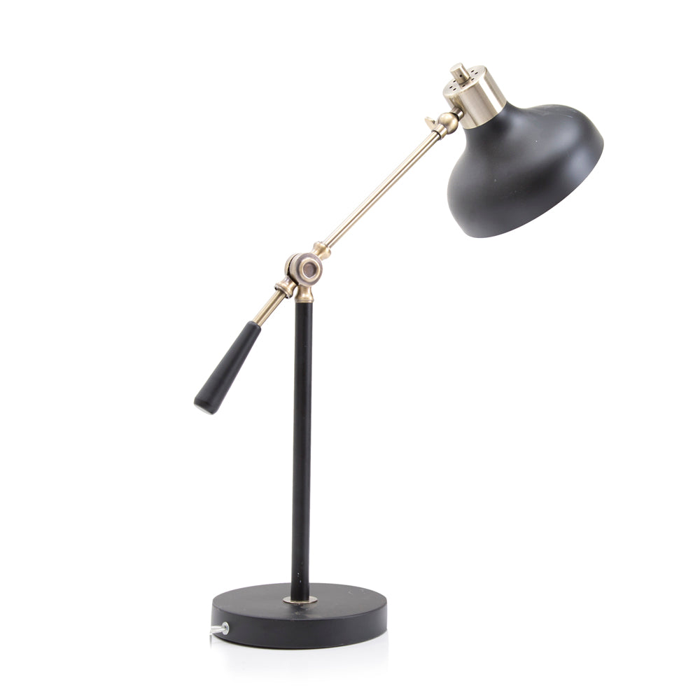Black & Gold Contemporary Desk Lamp Small