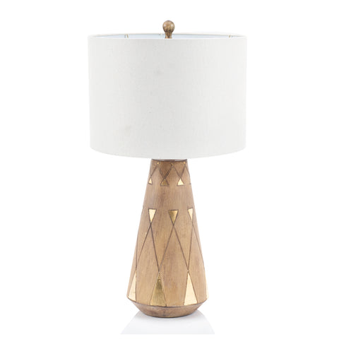 Primitive Wood Table Lamp