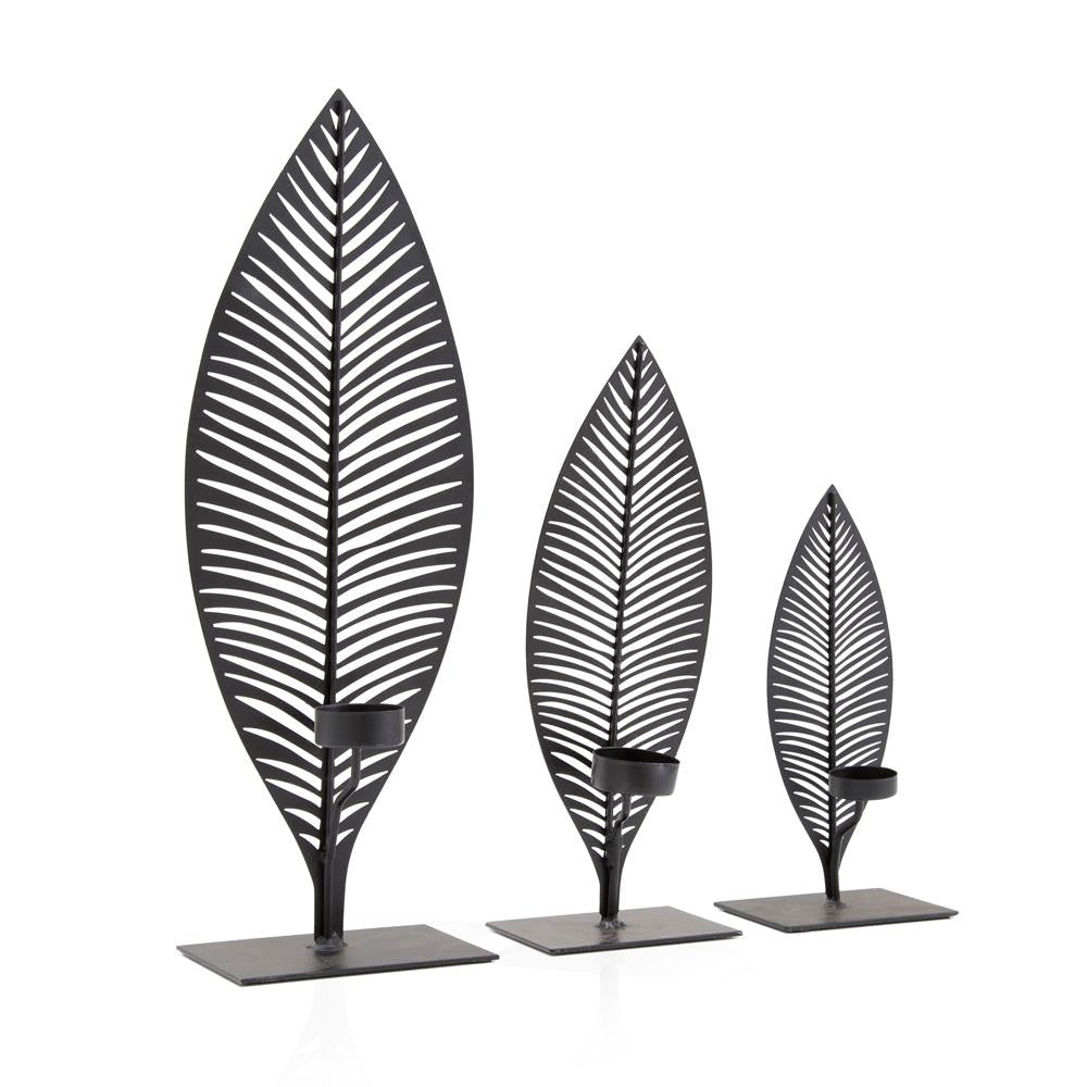 Leaf Shaped Candle Holder Set of 3