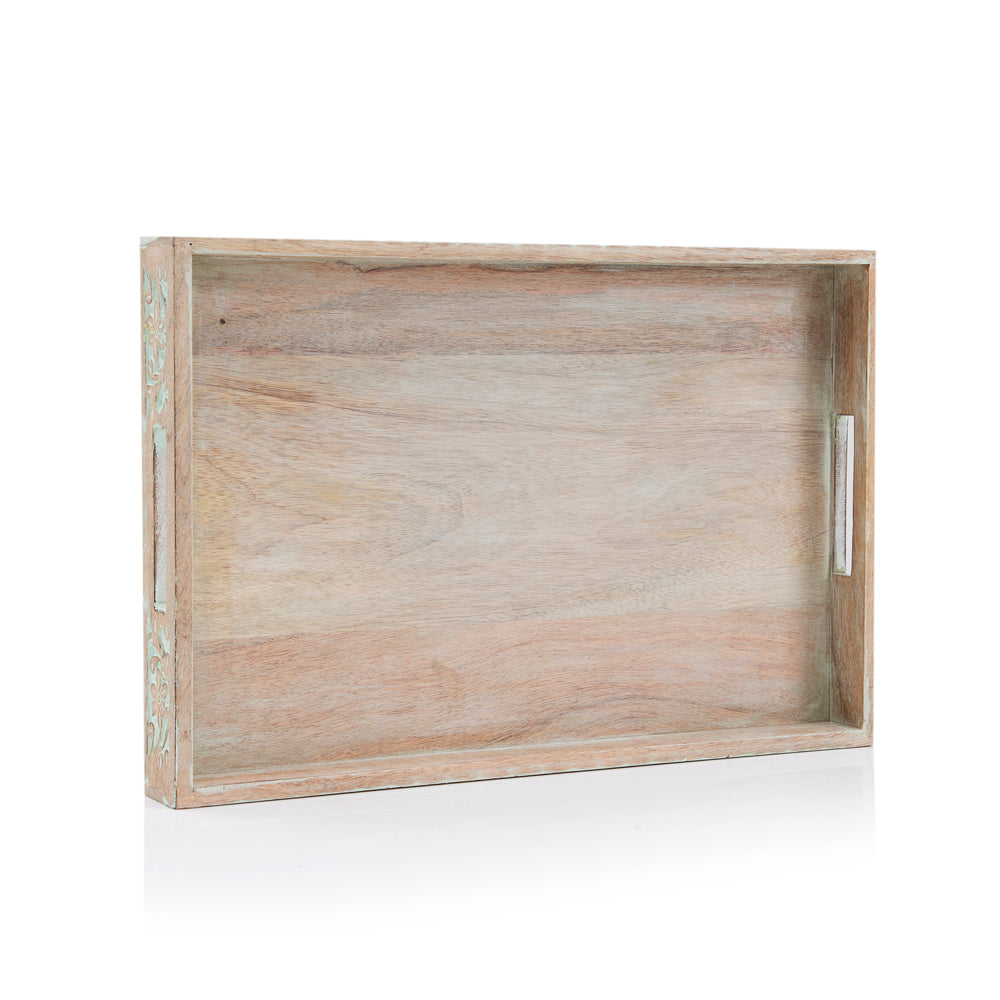Light Wood Contemporary Serving Tray