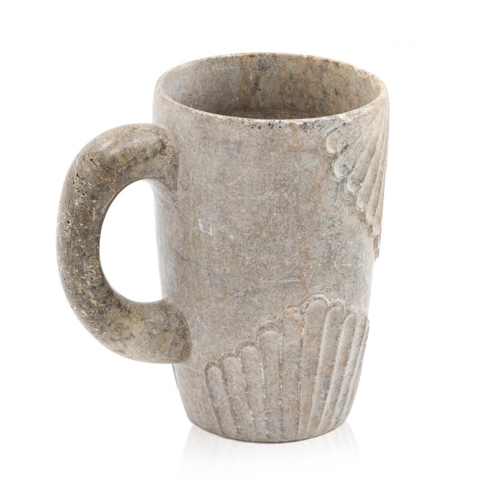 Grey Stone Mug Vase