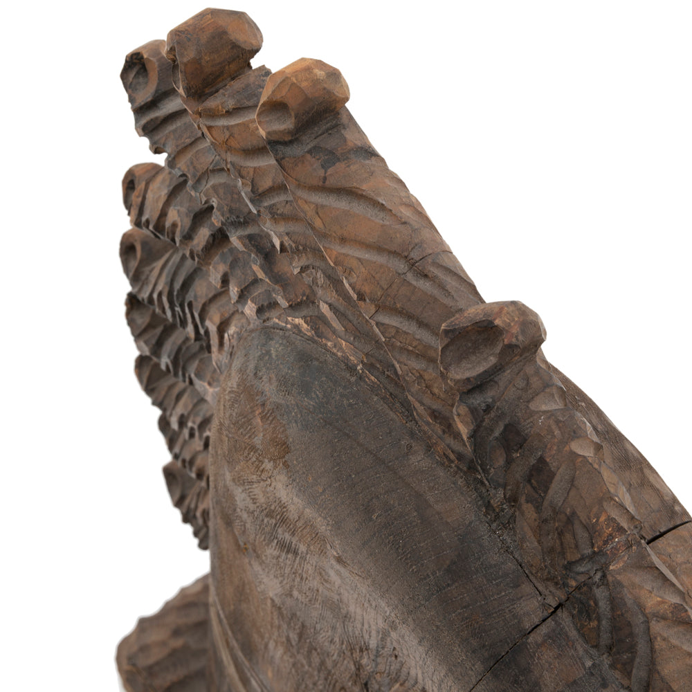 Wood Artisanal Horse Head Table Sculpture