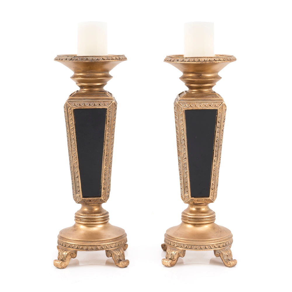 Bronze & Black Neo Classical Candle Holders