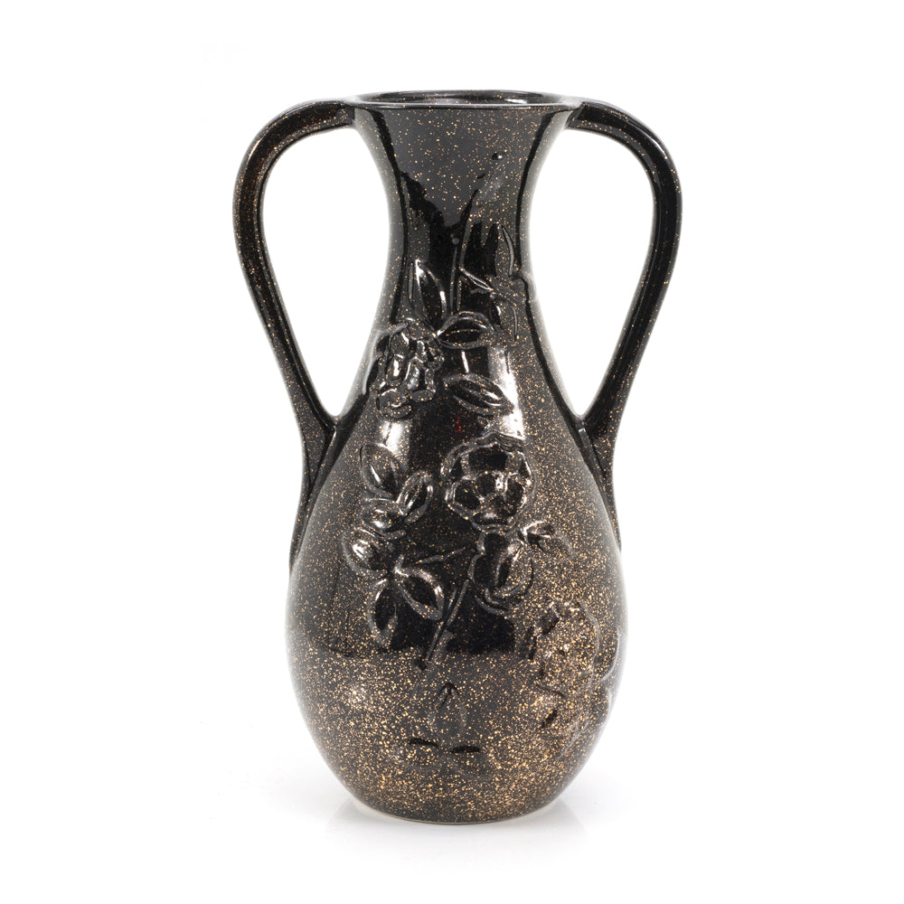 Black Speckle Glaze Amphora Vase