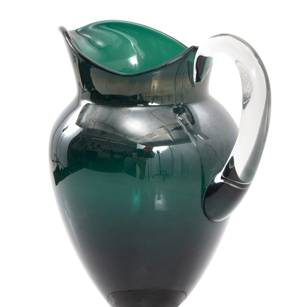 Green Glass Pitcher Vase