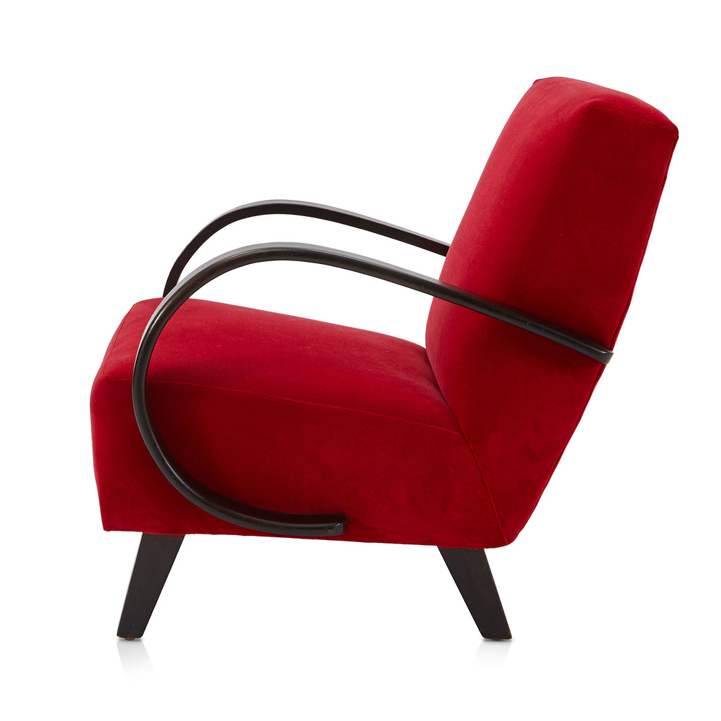 Red Velvet Armchair