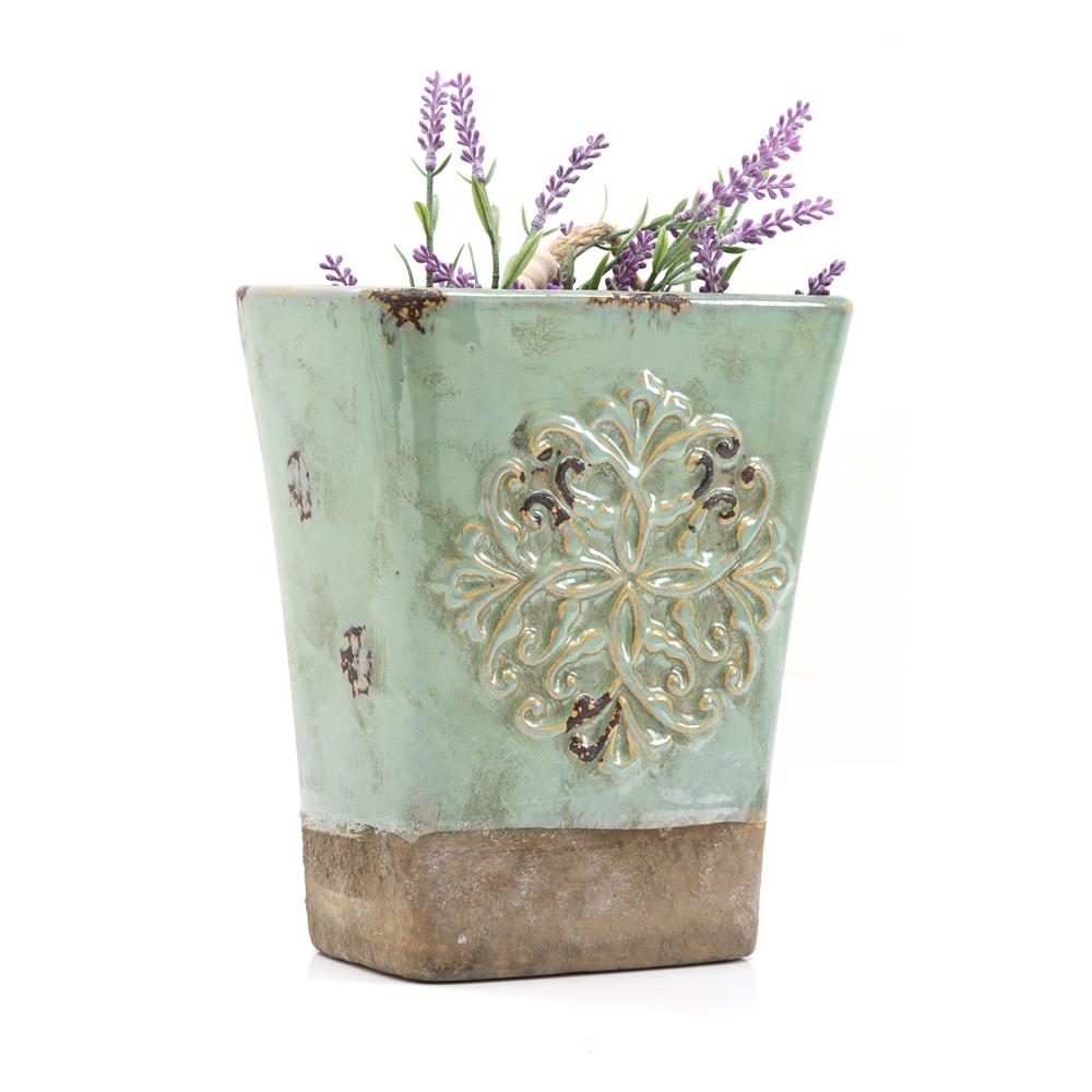 jade green planter Jade Green Ceramic Planter